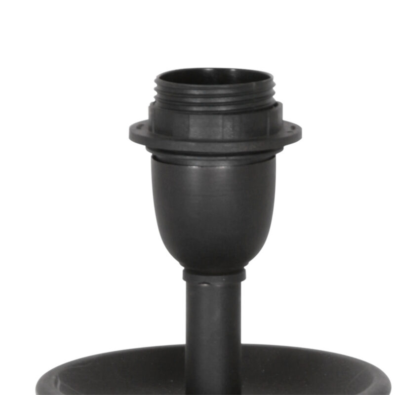Lampe de table Lyons 3486ZW noire avec abat-jour en lin gris et interrupteur à cordon - Image 11