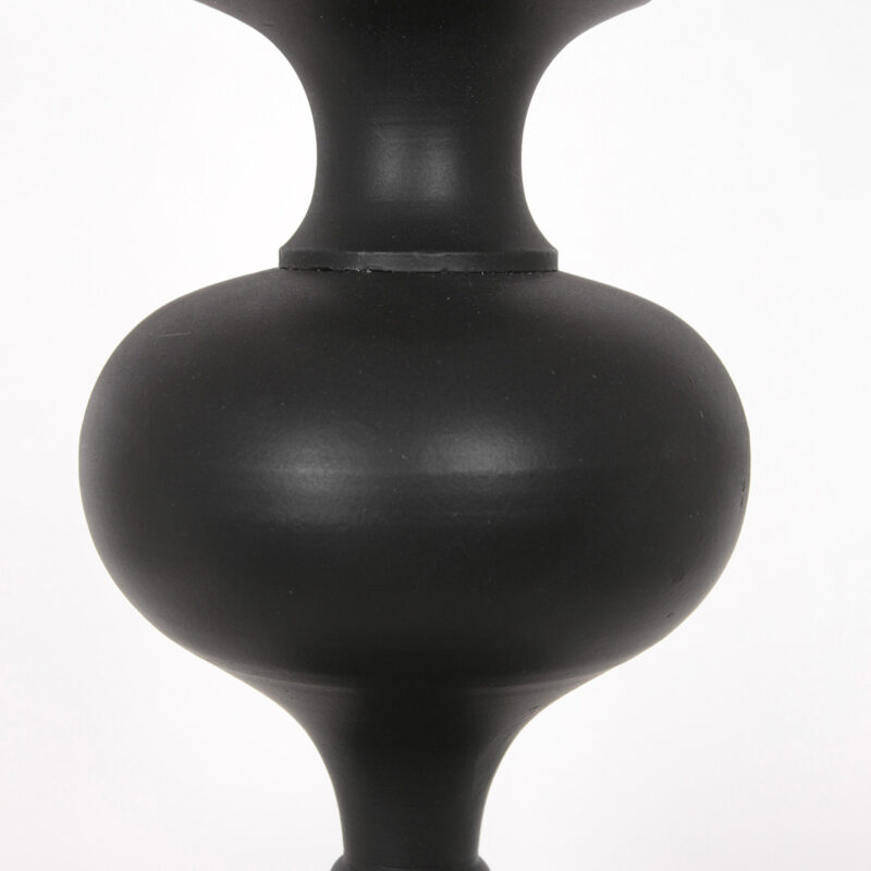 Lampe de table Lyons 3486ZW noire avec abat-jour en lin gris et interrupteur à cordon - Image 12