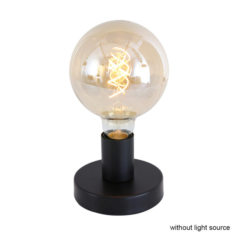 Tafellamp Minimalics 2703ZW Zwart met E27 fitting - Afbeelding 2