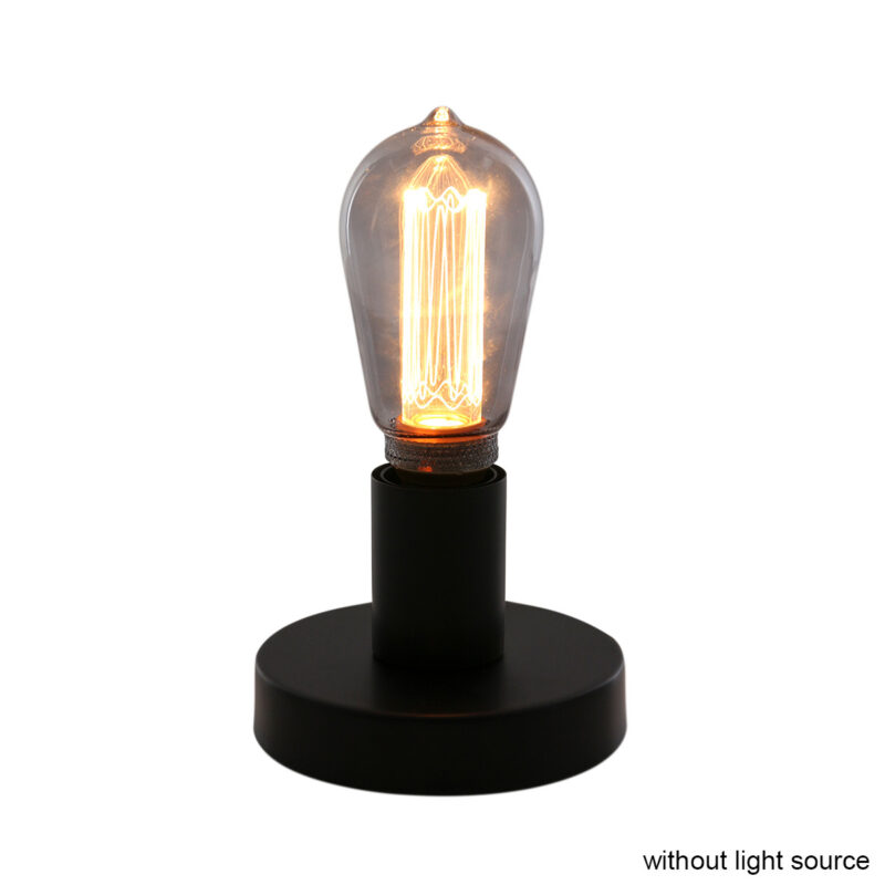 Tafellamp Minimalics 2703ZW Zwart met E27 fitting - Afbeelding 5