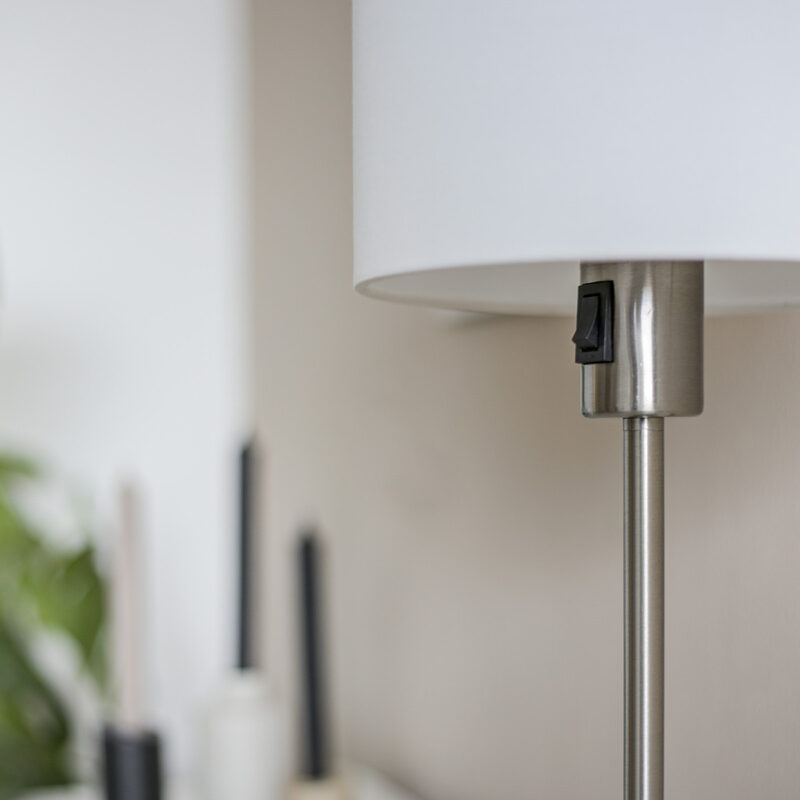Tafellamp Noor 1563ST Staal met E27 fitting - Afbeelding 4