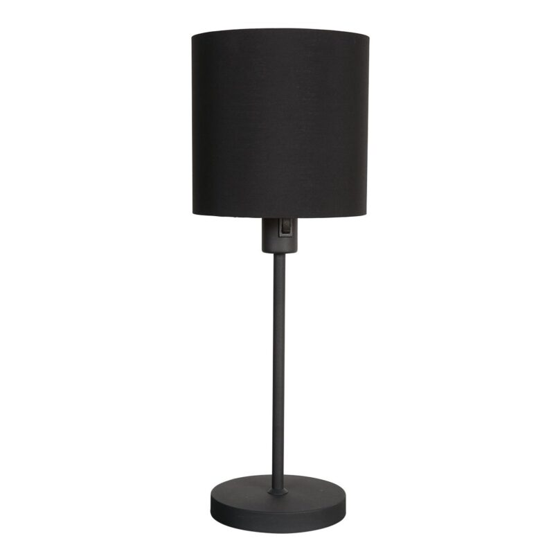 Tafellamp Noor 1563ZW Zwart met goud en een E27 fitting - Afbeelding 2
