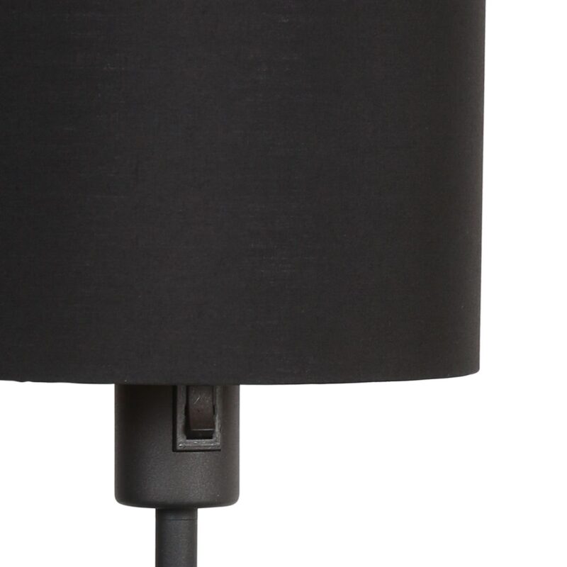 Tafellamp Noor 1563ZW Zwart met goud en een E27 fitting - Afbeelding 5