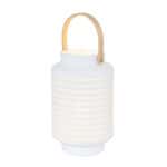 Tafellamp Porcelain 3058W met houten handvat en ontelbaar veel gaatjes