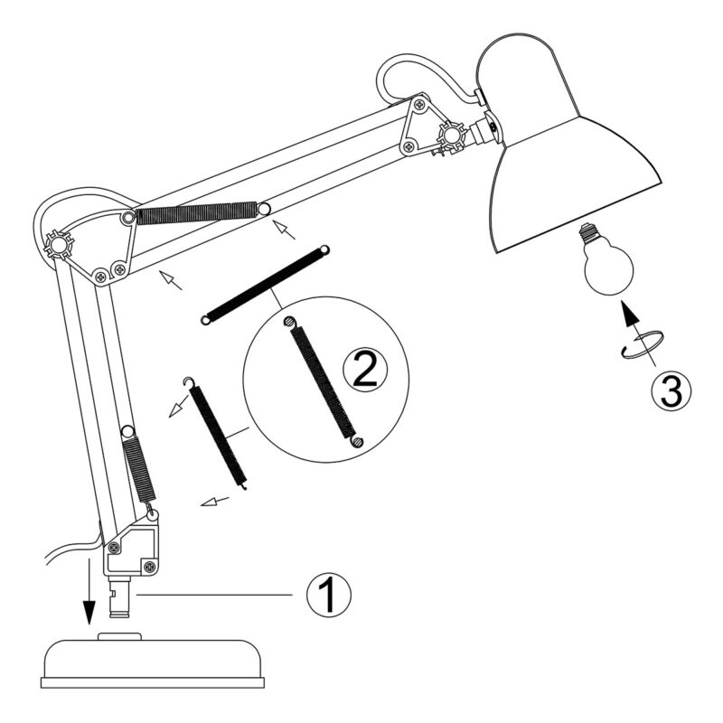 Tafellamp Study 3456G Groene bureau lamp - Afbeelding 9