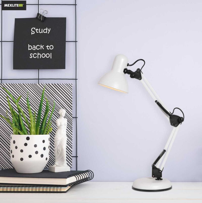 Tafellamp Study 3456W Witte bureau lamp - Afbeelding 3