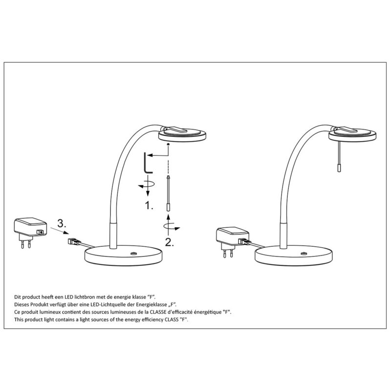 Tafellamp Turound 3374ZW Zwart - Afbeelding 8