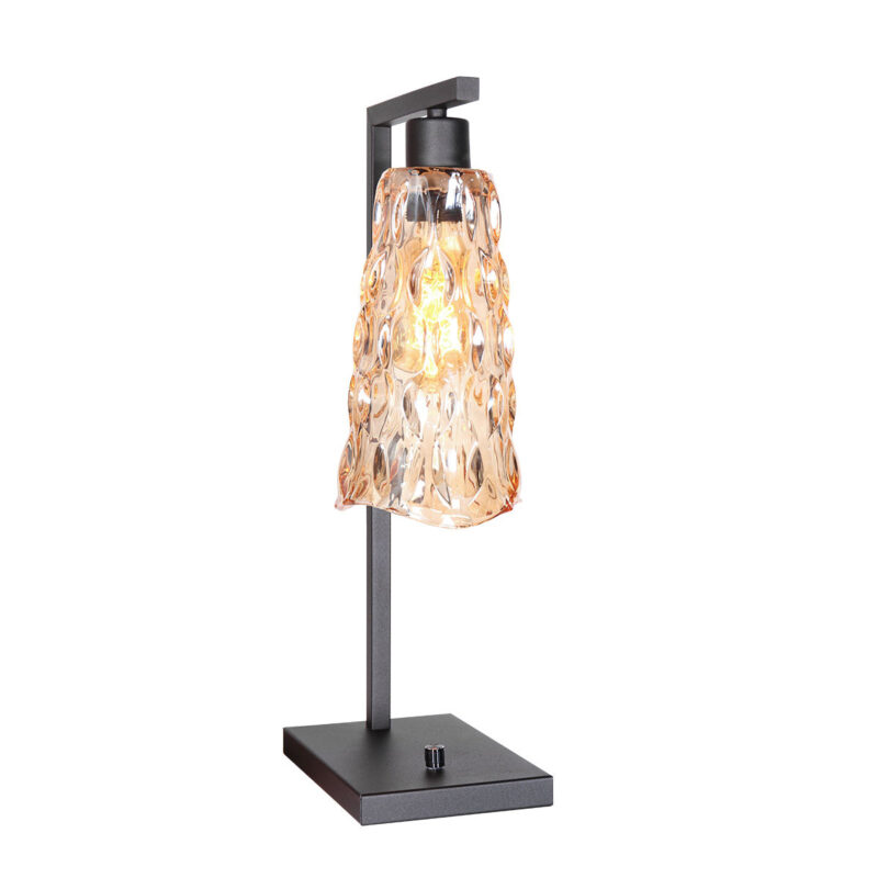 Tafellamp Vidrio 3837ZW amber geel glas - Afbeelding 2