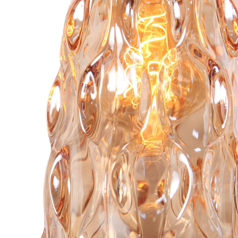 Tafellamp Vidrio 3837ZW amber geel glas - Afbeelding 9