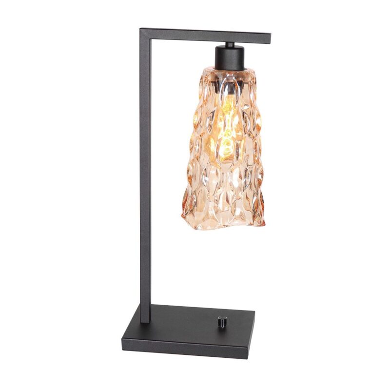Tafellamp Vidrio 3837ZW amber geel glas - Afbeelding 11