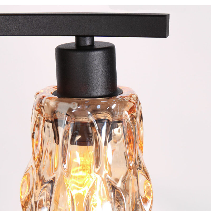 Tafellamp Vidrio 3837ZW amber geel glas - Afbeelding 3