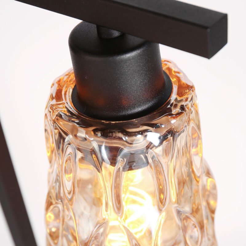 Tafellamp Vidrio 3837ZW amber geel glas - Afbeelding 4