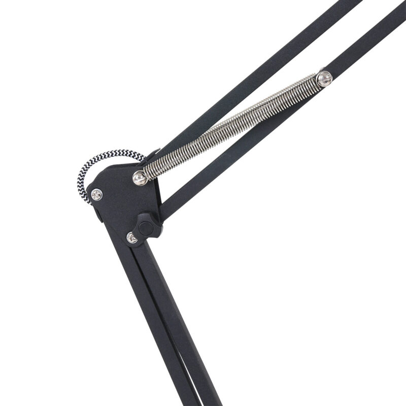 Tafellamp Zappa 7702ZW Zwart met schaararm en E14 fitting - Afbeelding 6