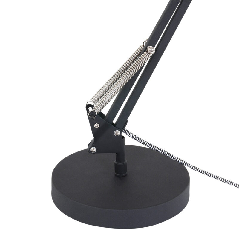 Tafellamp Zappa 7702ZW Zwart met schaararm en E14 fitting - Afbeelding 7