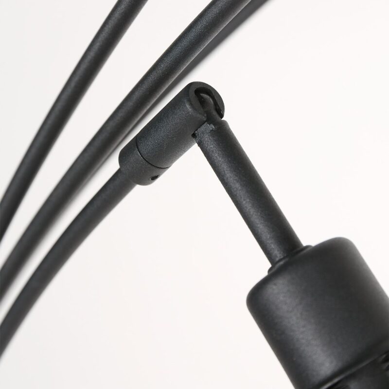 Vloerlamp Bambus 3671ZW Zwart 5 lichts met houten kapjes - Afbeelding 12