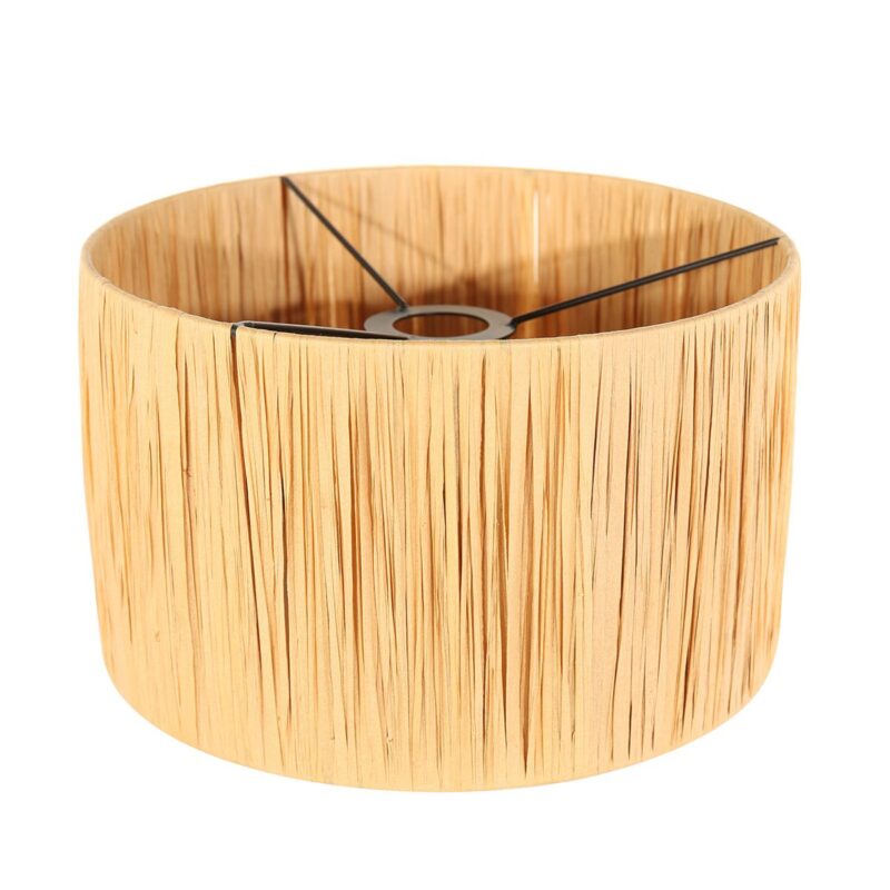 Vloerlamp Bella 3885ZW met beige-gele gevlochten gras kap - Afbeelding 5