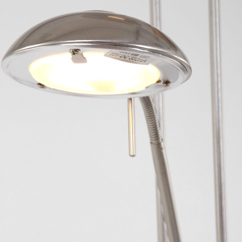 Vloerlamp Biron 7500ST Staal met twee dimmers 2700 Kelvin - Afbeelding 13