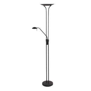Vloerlamp Biron 7500ZW Zwart met twee dimmers 2700 Kelvin
