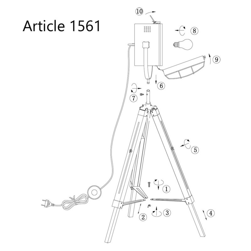 Vloerlamp Dyce 1561BE Beuken - Afbeelding 10