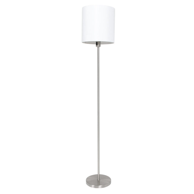 Vloerlamp Noor 1564ST Staal inclusief wit linnen kap - Afbeelding 2