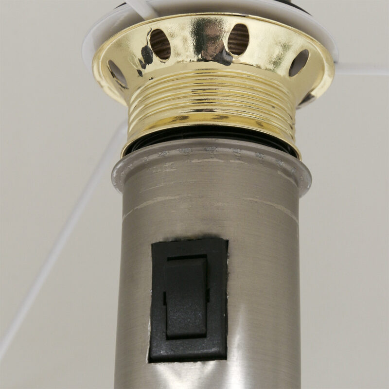 Vloerlamp Noor 1564ST Staal inclusief wit linnen kap - Afbeelding 10