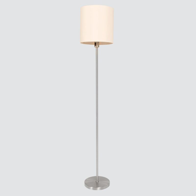Vloerlamp Noor 1564ST Staal inclusief wit linnen kap - Afbeelding 12