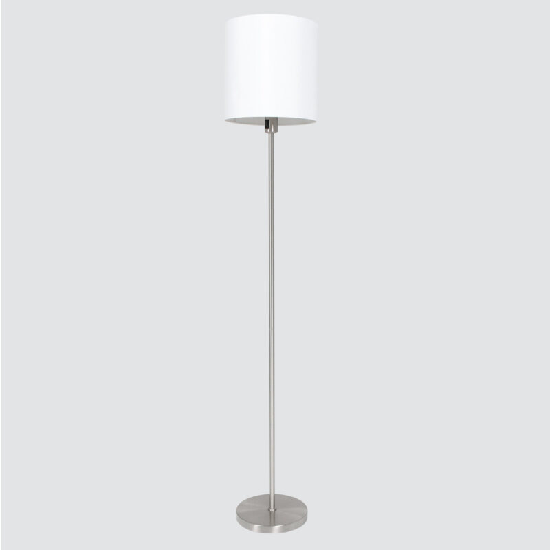 Vloerlamp Noor 1564ST Staal inclusief wit linnen kap - Afbeelding 13