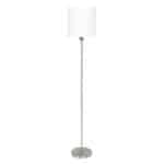 Lámpara de pie Noor 1564ST Acero con pantalla de lino blanco