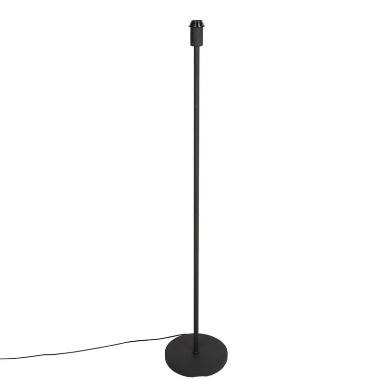 Vloerlamp Noor 1564ZW Zwart inclusief zwart met goud linnen kap - Afbeelding 9