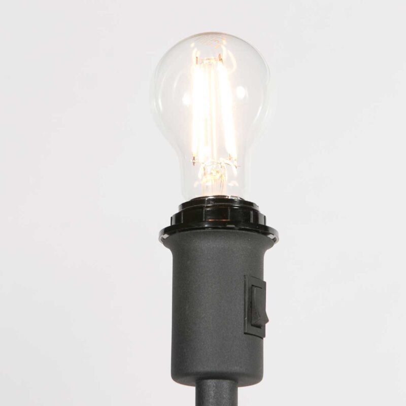 Vloerlamp Noor 3403ZW Zwart zonder kap met E27 fitting - Afbeelding 8