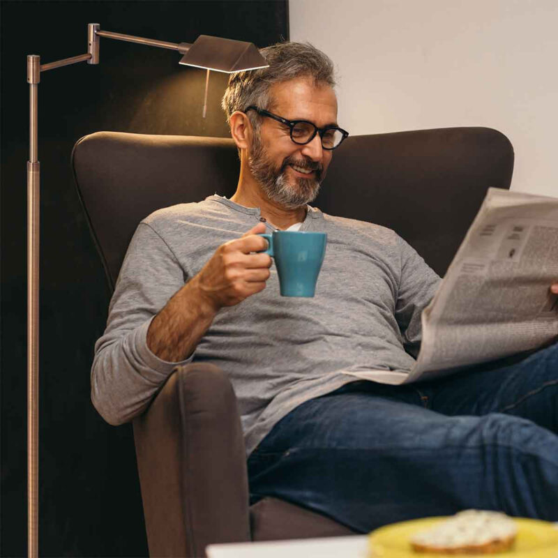 Vloerlamp Retina 3083BR Brons in hoogte verstelbaar - Afbeelding 4