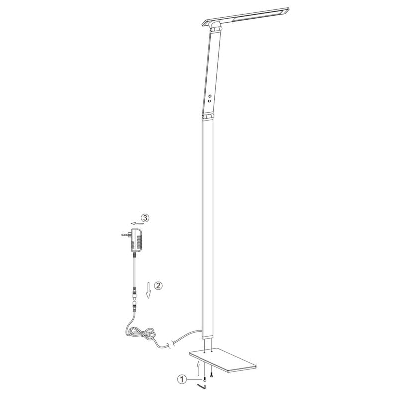 Vloerlamp Serenade 2685ZW Zwart, Lichtkleur instelbaar - Afbeelding 10