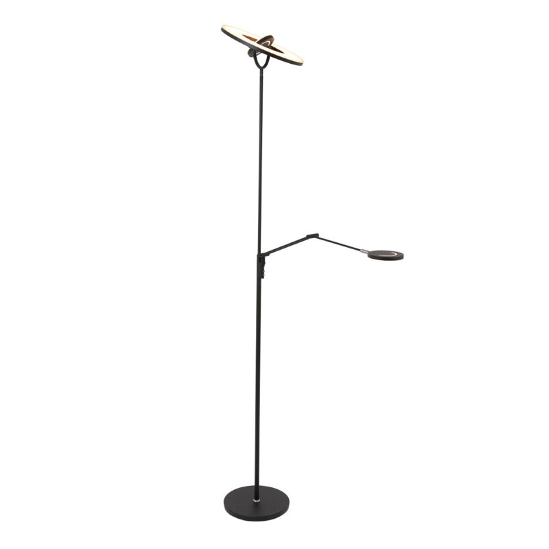 Vloerlamp Soleil 3258ZW Zwart met verstelbare leesarm - Afbeelding 2