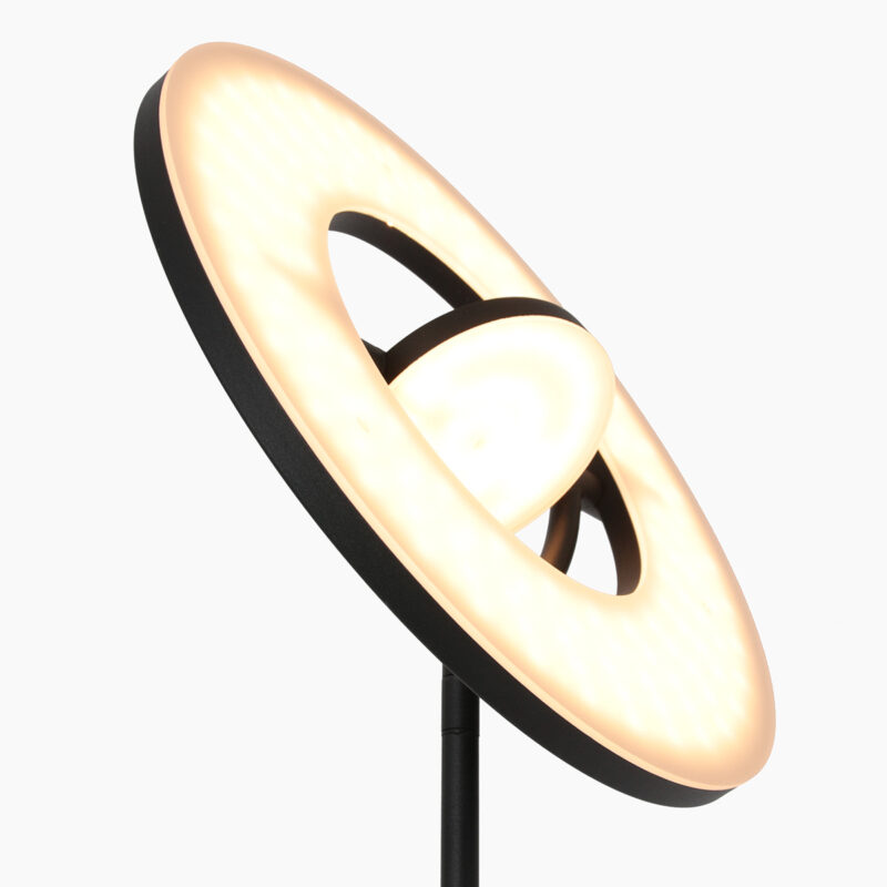 Vloerlamp Soleil 3258ZW Zwart met verstelbare leesarm - Afbeelding 4