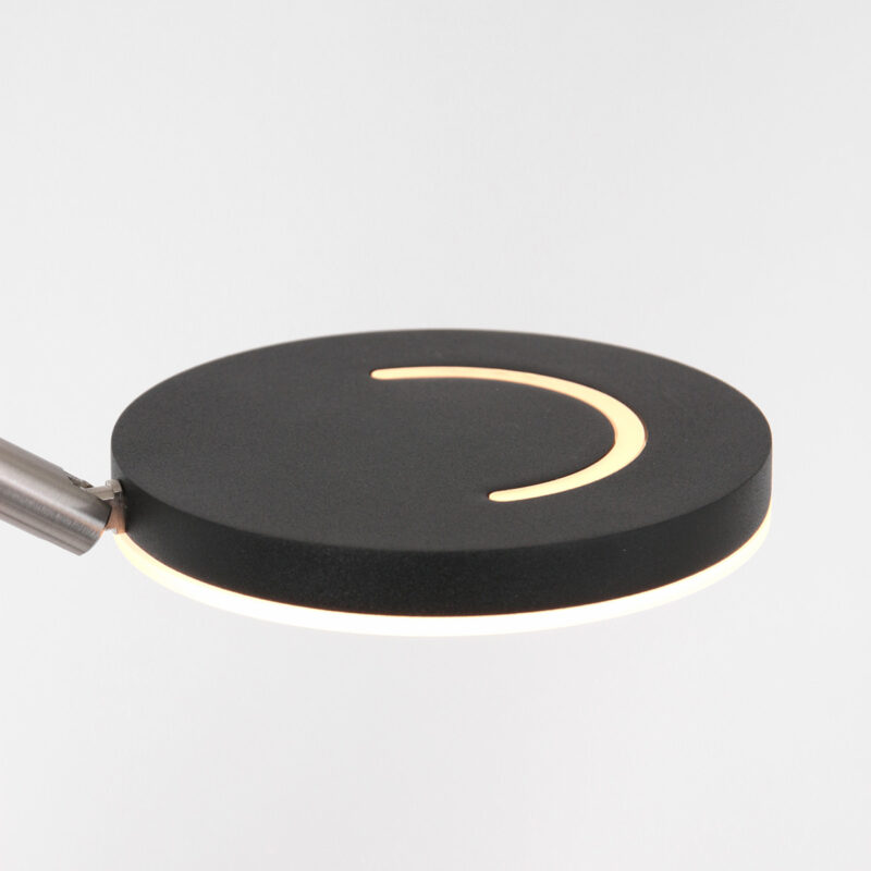 Vloerlamp Soleil 3258ZW Zwart met verstelbare leesarm - Afbeelding 6