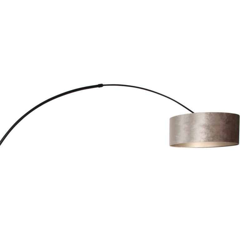 Vloerlamp Sparkled Light 8128ZW Zwart. Met fluweel zilver velours kap - Afbeelding 16