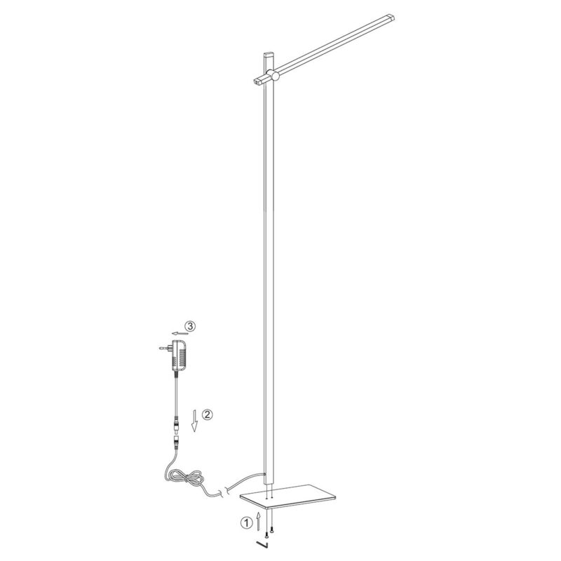Vloerlamp Stekk 2690ZW Zwart met 4 standen dimmer - Afbeelding 10