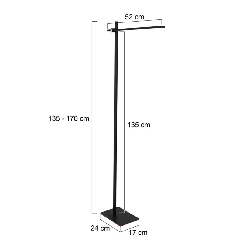 Vloerlamp Stekk 2690ZW Zwart met 4 standen dimmer - Afbeelding 8