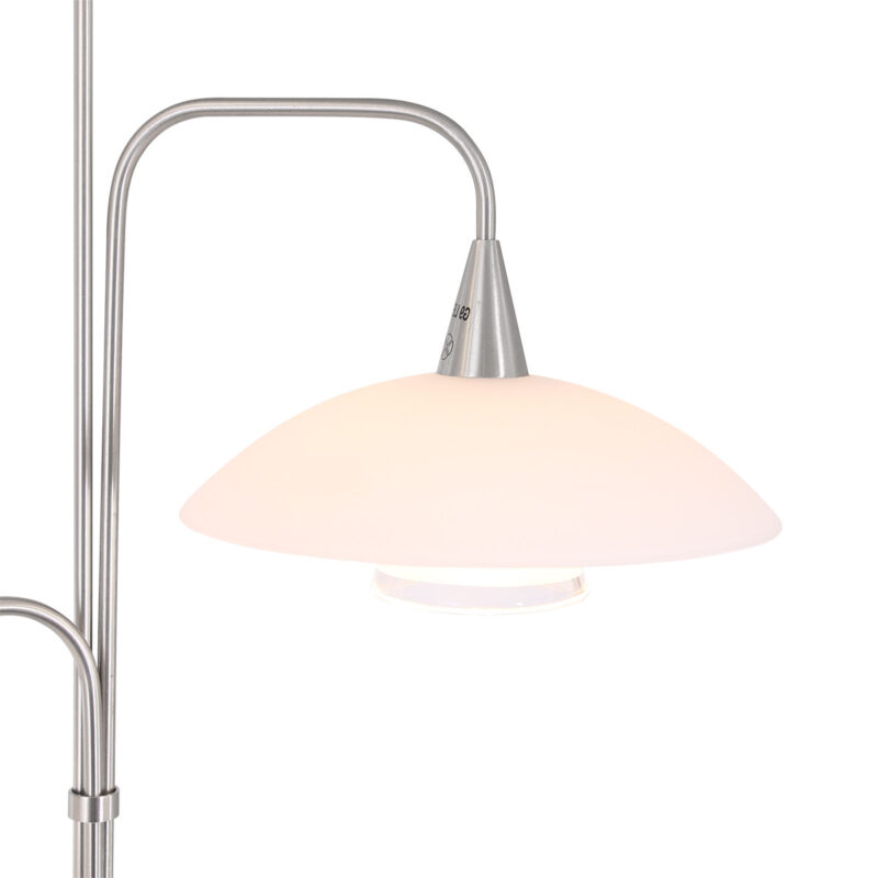 Vloerlamp Tallerken 2659ST Staal 3 licht met dimmer - Afbeelding 4