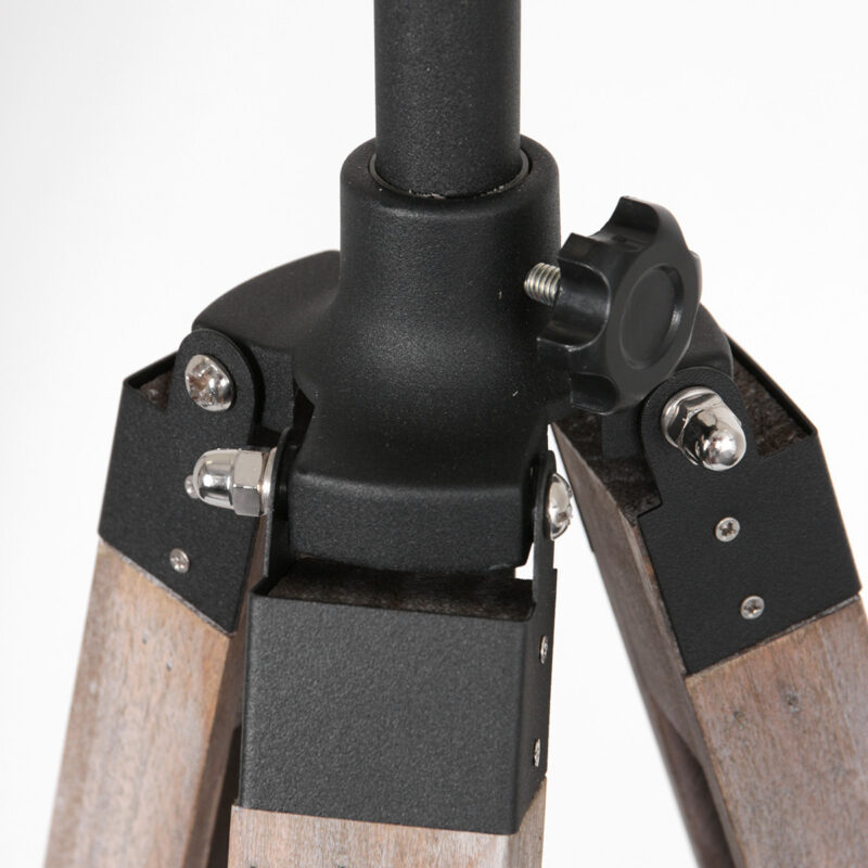 Vloerlamp Triek 3348ZW driepoot met E27 fitting zonder kap - Afbeelding 3