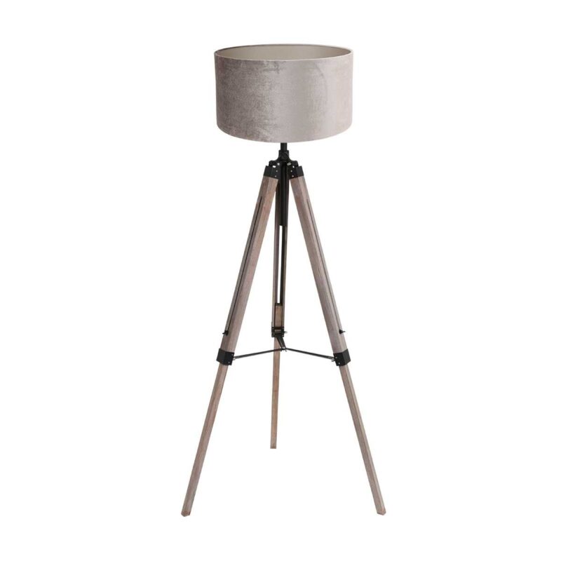 Vloerlamp Triek 4106ZW driepoot met Grijze lampenkap - Afbeelding 2