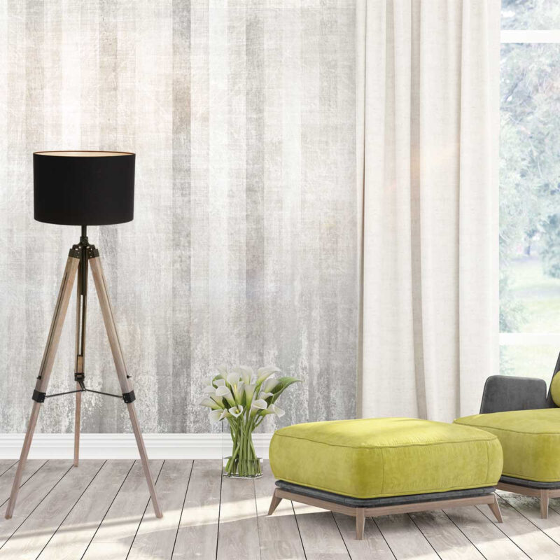 Vloerlamp Triek 7175ZW driepoot met zwart gouden lampenkap - Afbeelding 3