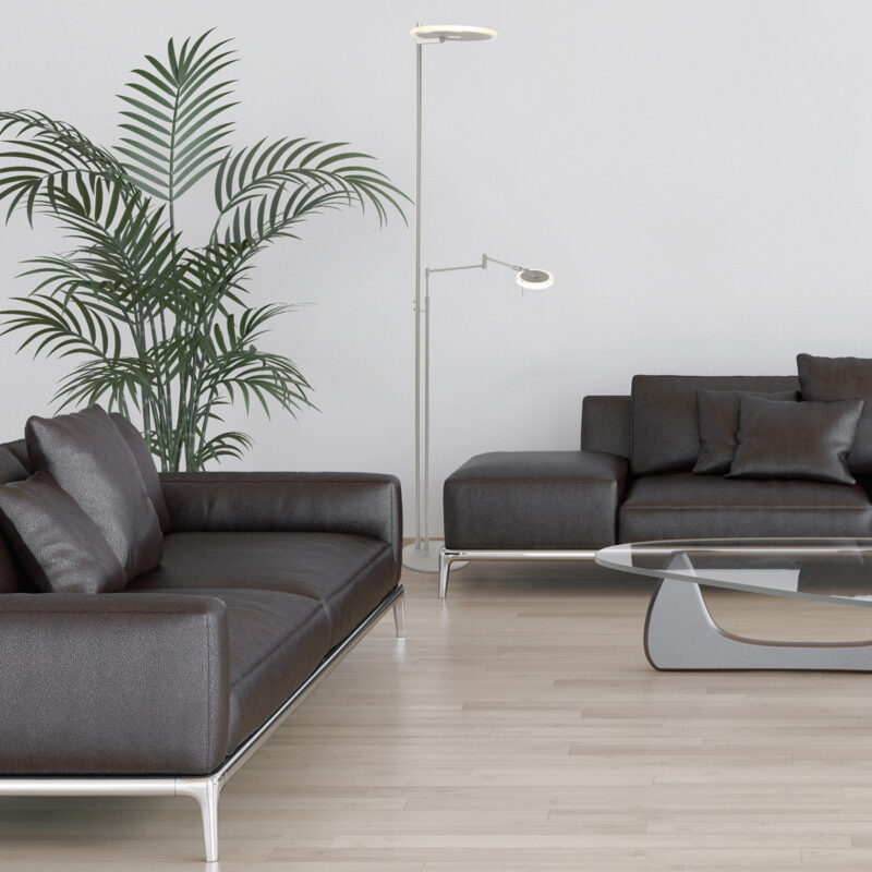 Vloerlamp Turound 2560ST Staal lees arm - Afbeelding 3