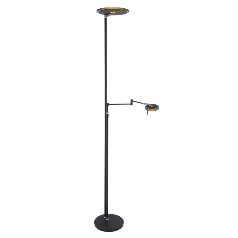 Vloerlamp Turound 2663ZW Zwart lees arm - Afbeelding 2