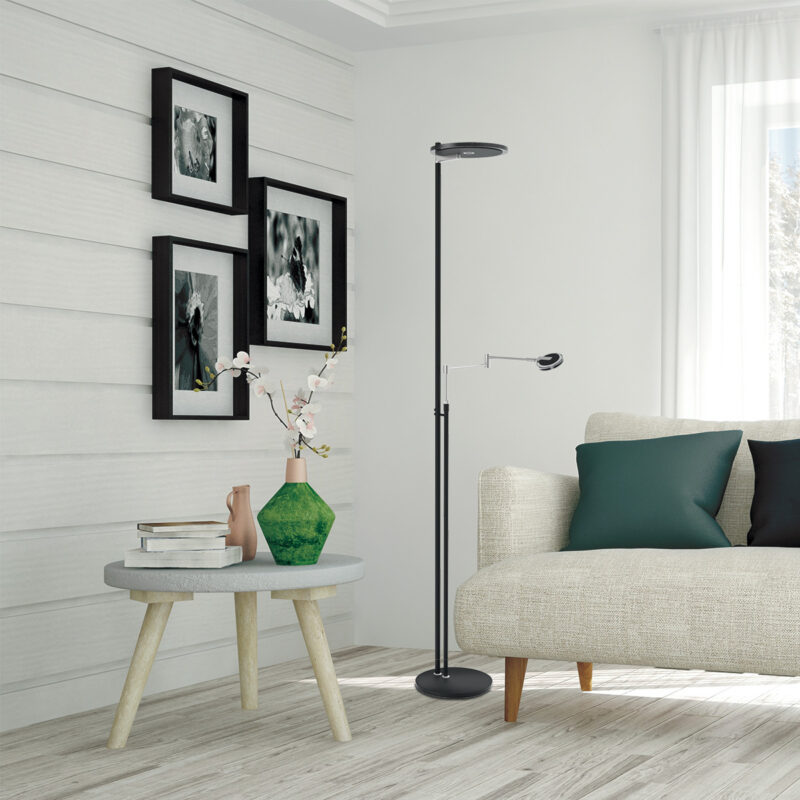 Vloerlamp Turound 2663ZW Zwart lees arm - Afbeelding 16