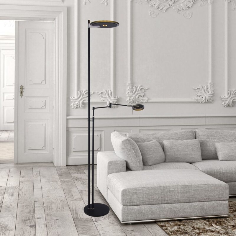 Vloerlamp Turound 2663ZW Zwart lees arm - Afbeelding 17