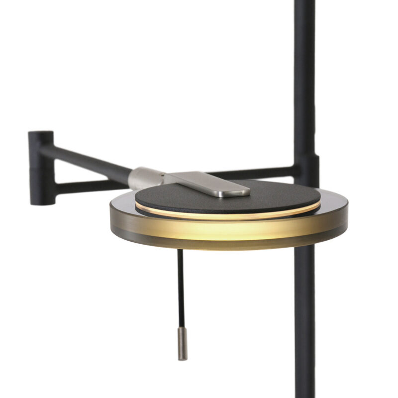 Vloerlamp Turound 2663ZW Zwart lees arm - Afbeelding 5