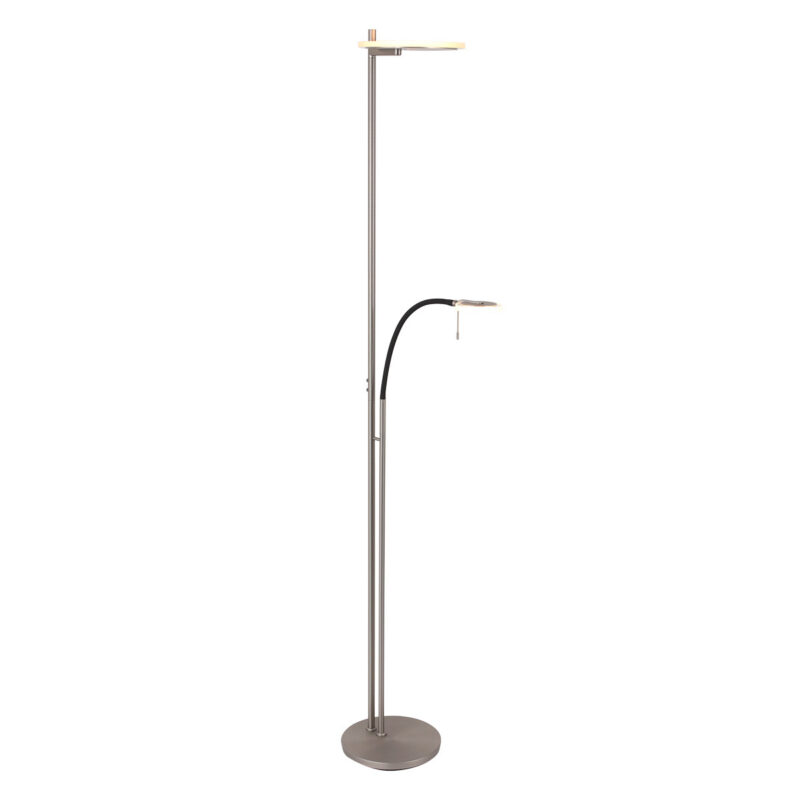 Vloerlamp Turound 2988ST staal met leesarm - Afbeelding 2