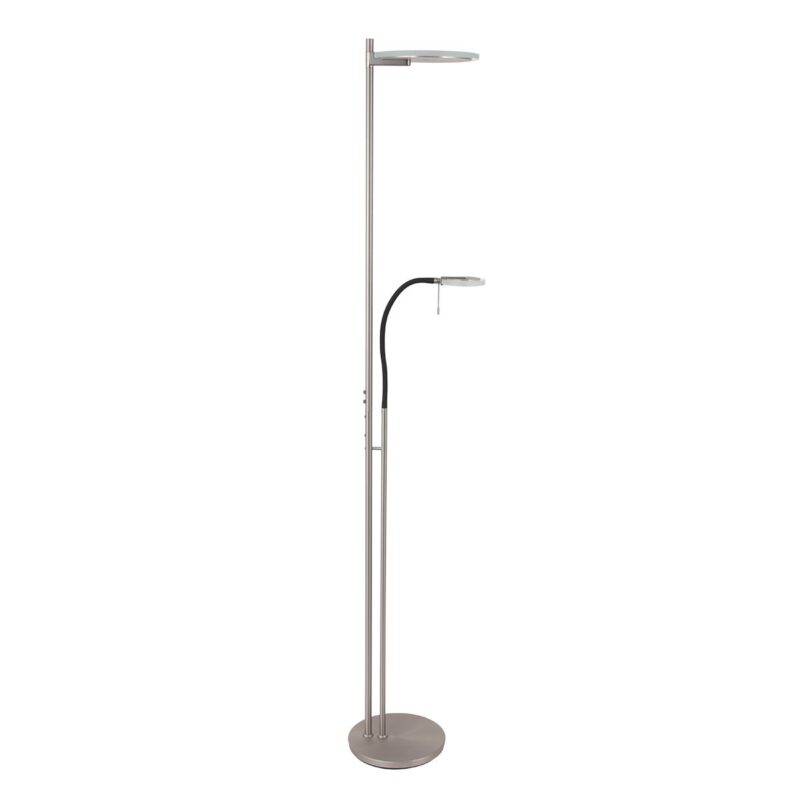 Vloerlamp Turound 2988ST staal met leesarm - Afbeelding 12