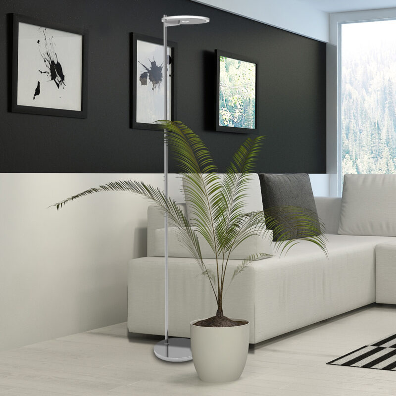 Vloerlamp Turound 2992ST Staal dimbaar - Afbeelding 3